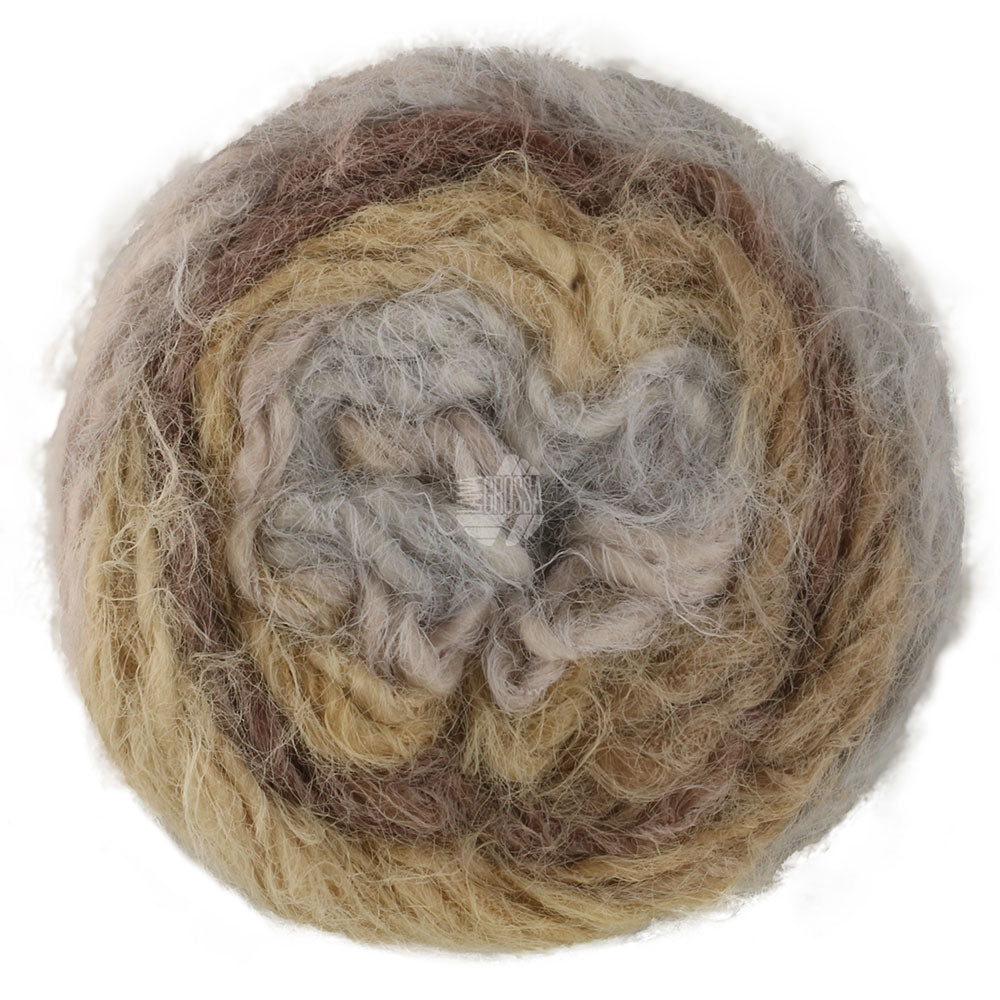 Lana Grossa Basta Mista 50g Farb-Nr. 108, Beige/Hellgrau/Grège/Taupe/Grau-/Dunkelbraun