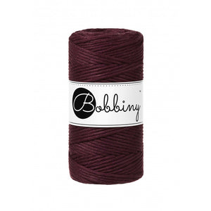 Bobbiny Makramee-Kordel, einfach gedreht, 3 mm, Burgundy