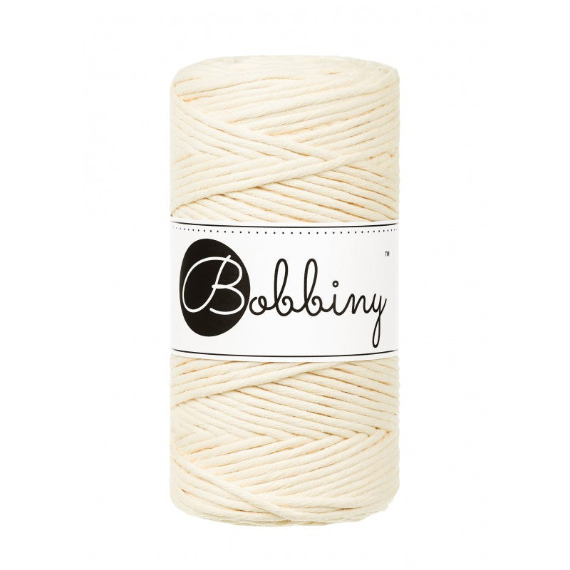 Bobbiny Makramee-Kordel, einfach gedreht, 3 mm, Butter Yellow