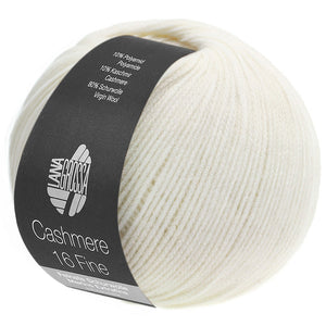 Lana Grossa Cashmere Fine 16, Farb-Nr. 009, rohweiß