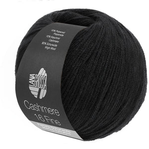 Lana Grossa Cashmere Fine 16, Farb-Nr. 018, schwarz