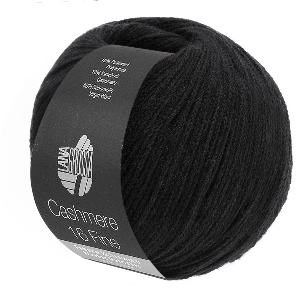 Lana Grossa Cashmere Fine 16, Farb-Nr. 018, schwarz
