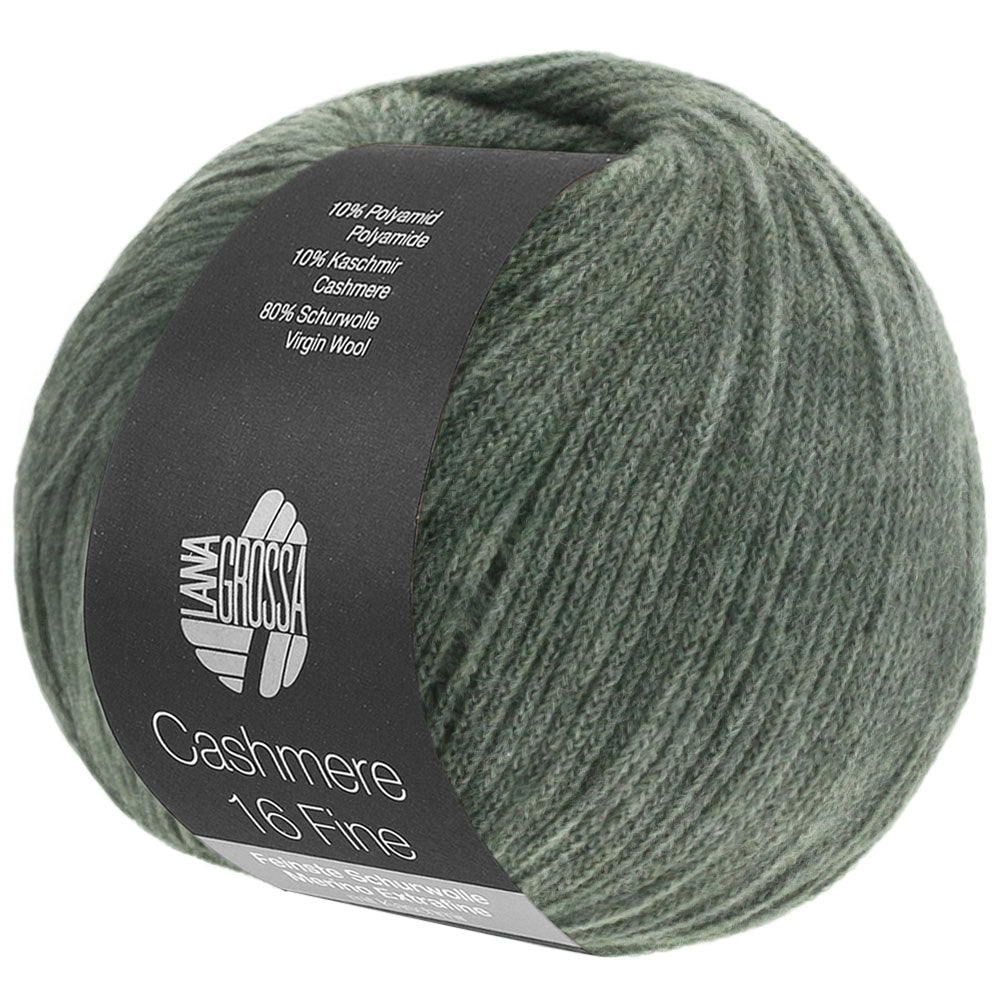 Lana Grossa Cashmere Fine 16, Farb-Nr. 034, graugrün