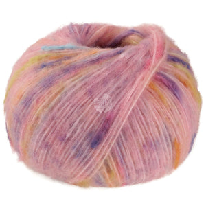 Lana Grossa Cassata 50g Farb-Nr. 2, Rosé/Hellrot/Gelb/Flieder/Mandarin
