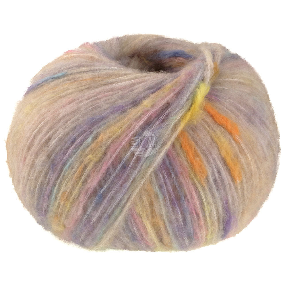 Lana Grossa Cassata 50g Farb-Nr. 7, Hellbeige/Gelb/Orange/Jeansblau/Rosa