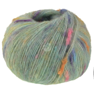 Lana Grossa Cassata 50g Farb-Nr. 11, Zartgrün/Hellorange/Rosa/Hellgrau/Lila