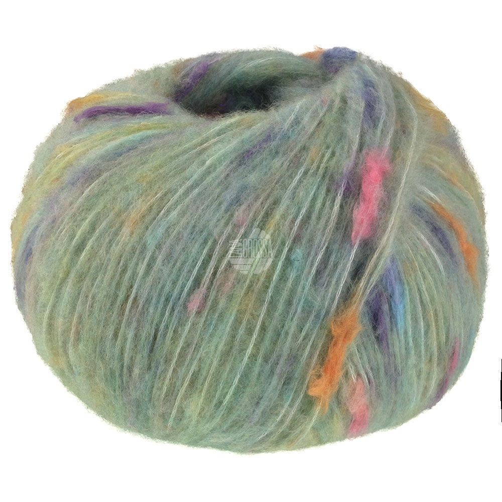 Lana Grossa Cassata 50g Farb-Nr. 11, Zartgrün/Hellorange/Rosa/Hellgrau/Lila