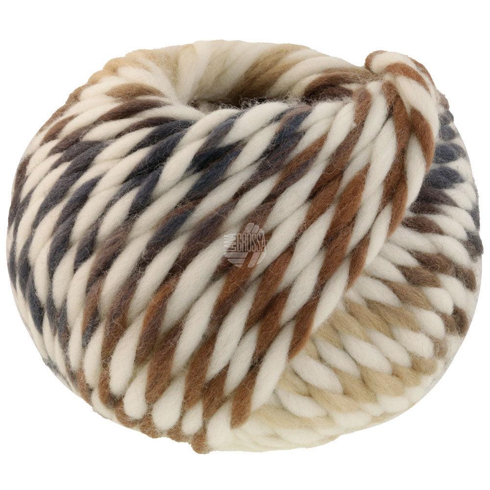 Lana Grossa Dolce Farb-Nr. 1, Rohweiß/Beige/Nougat/Grau 100g