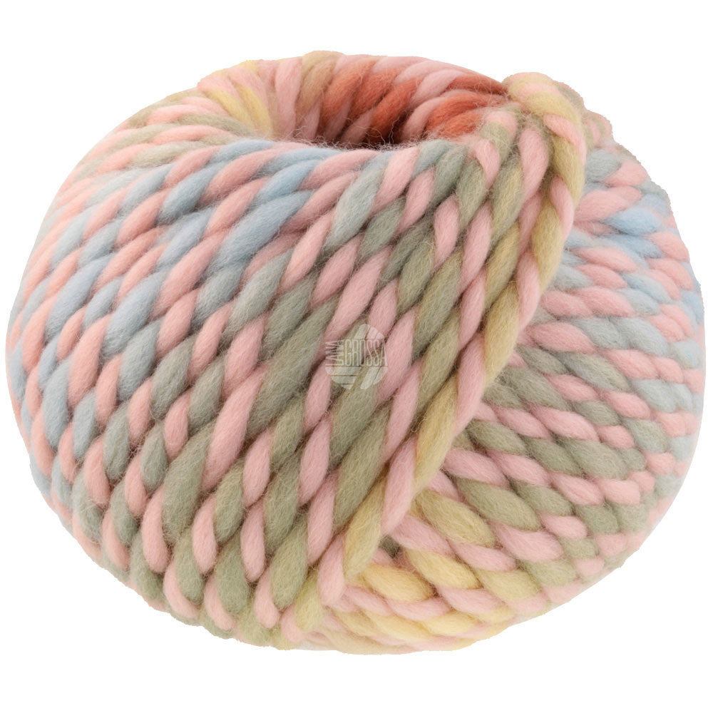 Lana Grossa Farb-Nr. 6, Pastellrosa/Vanille/Mint/Terrakotta 100g