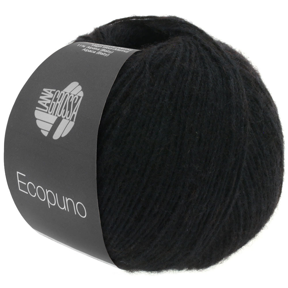 Lana Grossa Ecopuno 50g Farb-Nr. 16, Schwarz