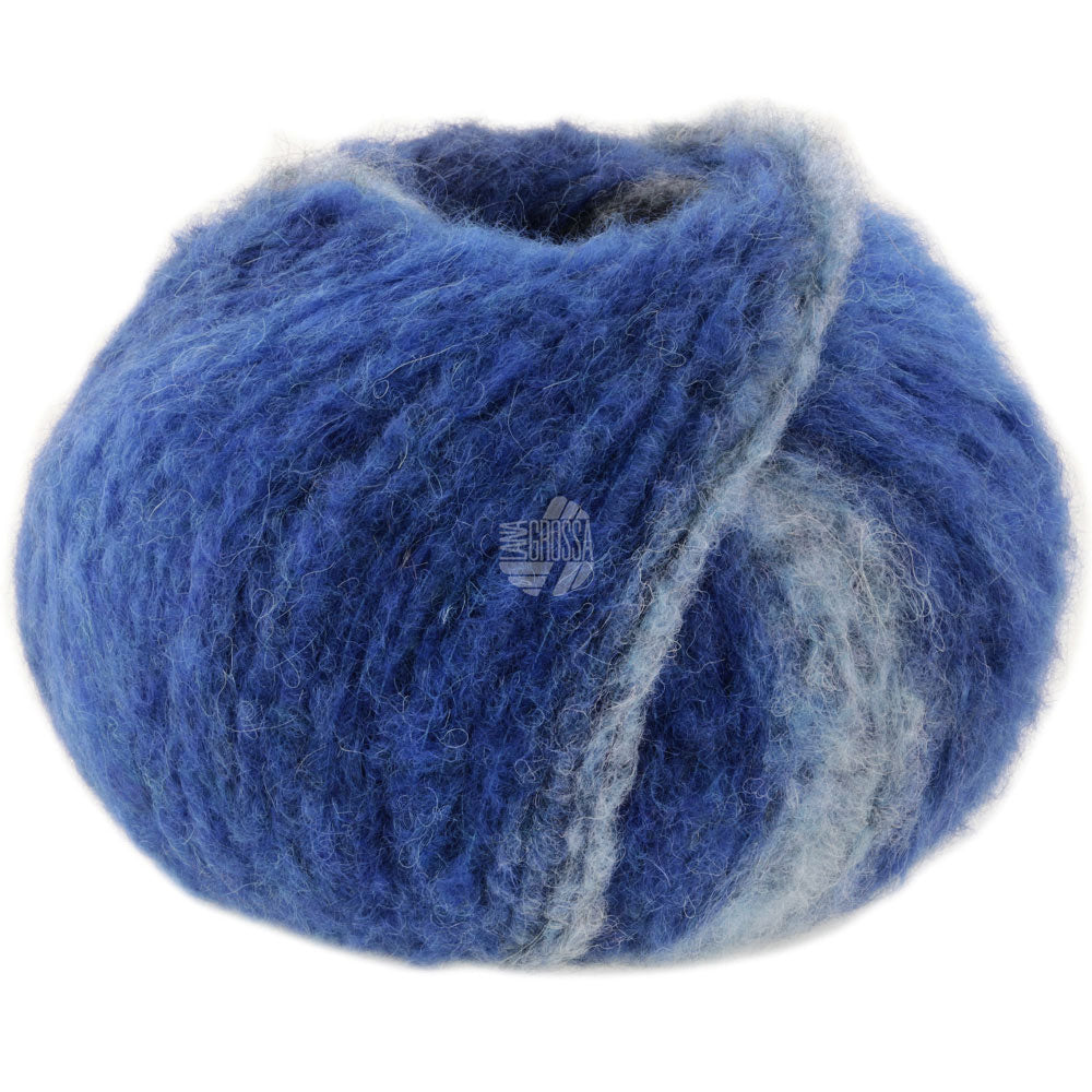 Lana Grossa GIGANTE Farb-Nr. 7, Dunkel-/Nachtblau/Graublau/Grau 100g