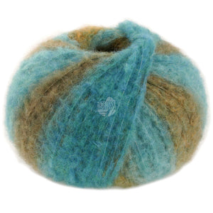 Lana Grossa GIGANTE Farb-Nr. 8, Petrol/Seegrün/Olivgrün/Helloliv 100g