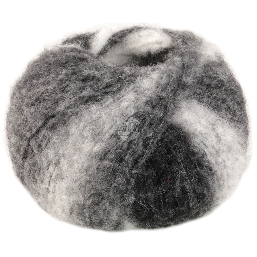 Lana Grossa GIGANTE Farb-Nr. 12, Silber-/Hell-/Dunkelgrau/Anthrazit 100g