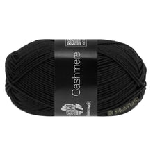 Lade das Bild in den Galerie-Viewer, Lana Grossa Meilenweit 50g Cashmere Schwarz 08
