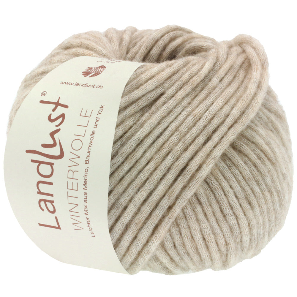 Lana Grossa Landlust Winterwolle Farb-Nr. 24, Taupe Meliert 50g