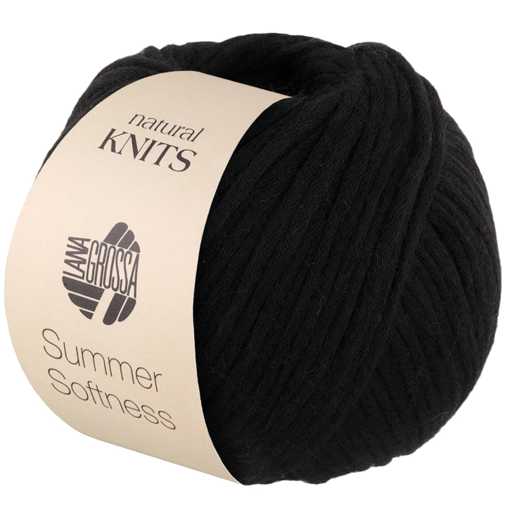 Lana Grossa Summer Softness Farbnr. 20, schwarz 50g