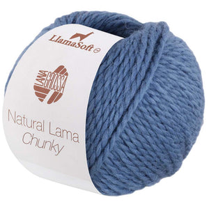 Lana Grossa NATURAL LAMA CHUNKY taubenblau 005