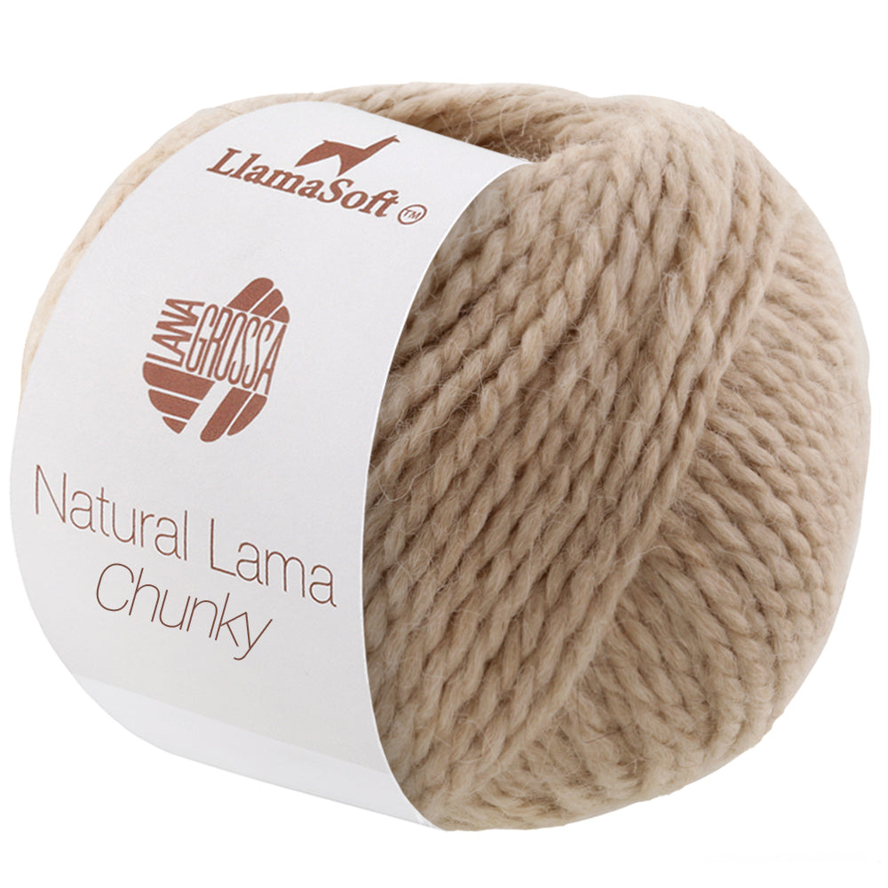 Lana Grossa NATURAL LAMA CHUNKY hellbeige 010