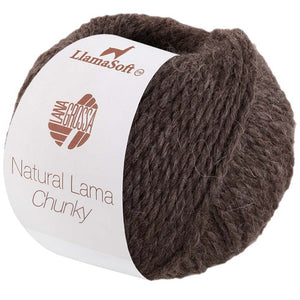 Lana Grossa NATURAL LAMA CHUNKY graubraun 014