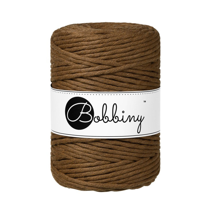 Bobbiny Makramee-Kordel, einfach gedreht, 5 mm, NUT BROWN