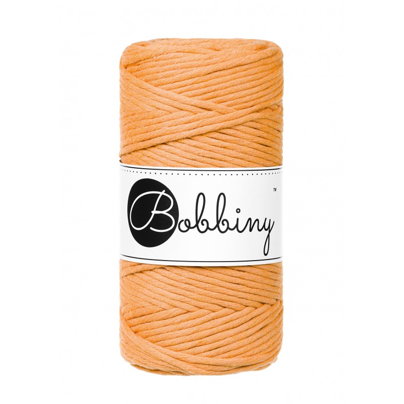 Bobbiny Makramee-Kordel, einfach gedreht, 3 mm, Orange