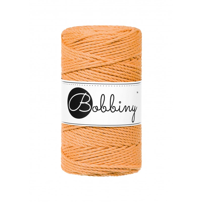 Bobbiny Makramee-Kordel, dreifach gedreht, 3 mm, orange