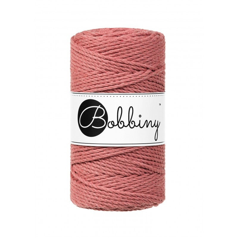 Bobbiny Makramee-Kordel, dreifach gedreht, 3 mm, peony 3PLY MAKRAMEE-SCHNUR