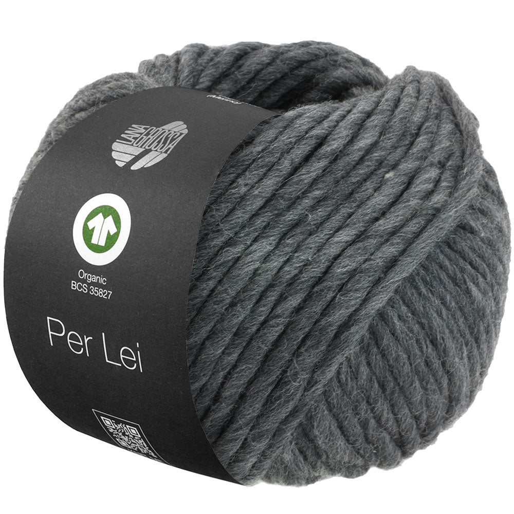 Lana Grossa Per Lei GOTS Bio  Farb-Nr.8, dunkelgrau