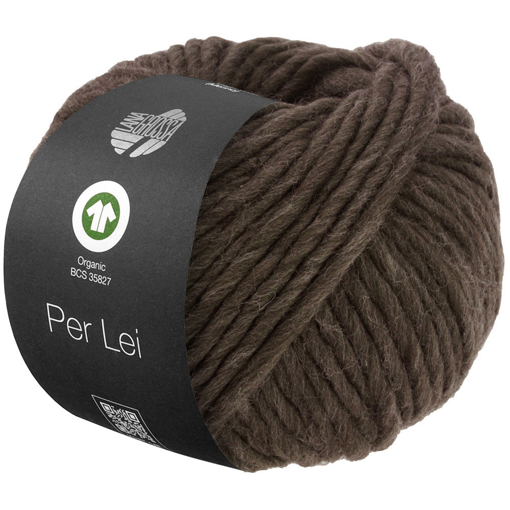 Lana Grossa Per Lei GOTS Bio  Farb-Nr.49, schwarzbraun