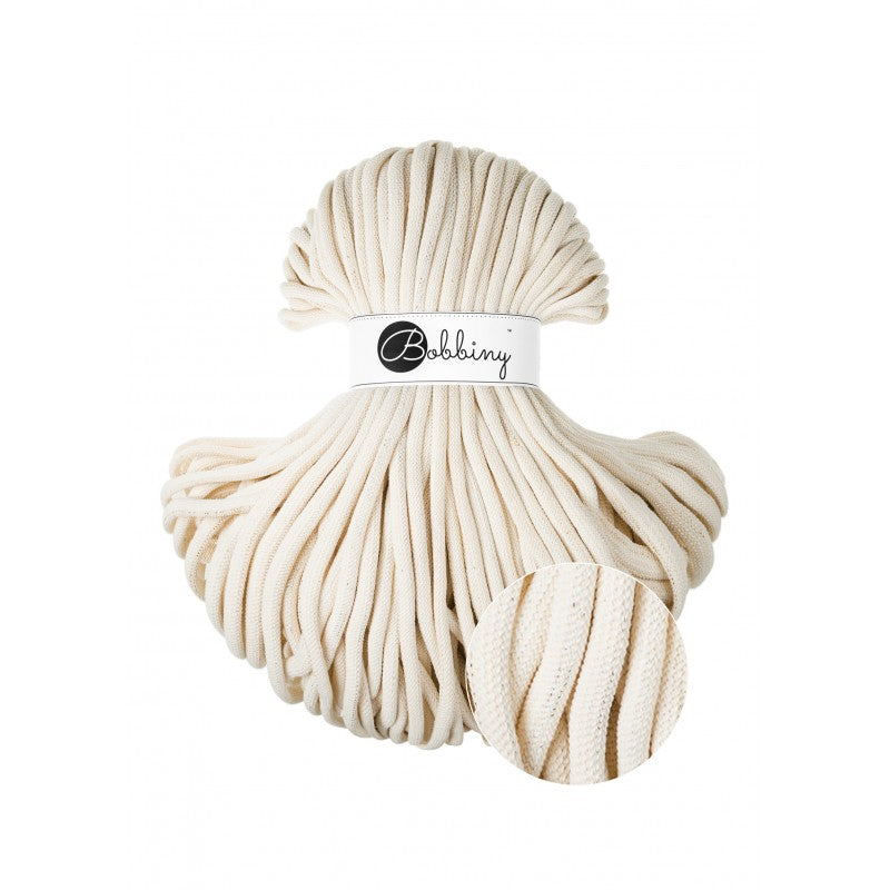 Bobbiny Flechtkordel, 9 mm, SHINY NATURAL