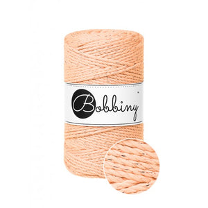 Bobbiny Makramee-Kordel, dreifach gedreht, 3 mm, UNICOLOR PEACH FUZZ