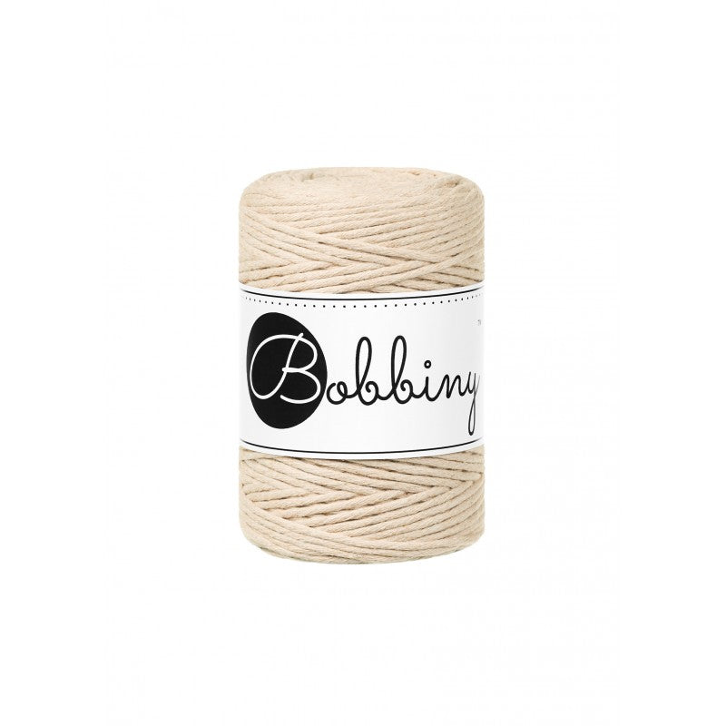 Bobbiny Makramee-Kordel, einfach gedreht, 1,5 mm, Warm Beige