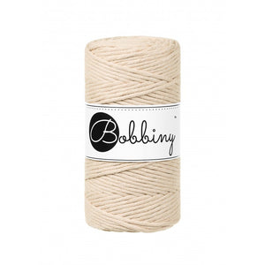 Bobbiny Makramee-Kordel, einfach gedreht, 3 mm, Warm Beige