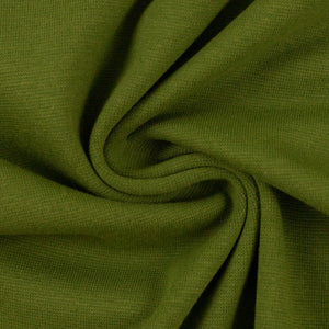 Bündchen Feinstrick Uni khaki grün