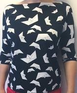 Schnittreif - Frau KARLA - Sommershirt mit 3/4-Ärmel