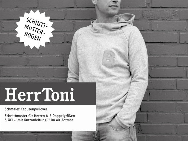 Schnittreif - HerrTONI - Kapuzensweater für Herren