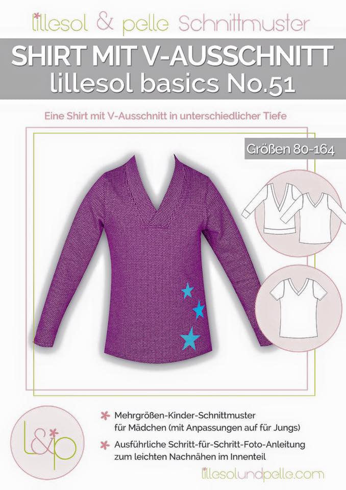 Lillesol - Shirt mit V-Ausschnitt  basics No.51