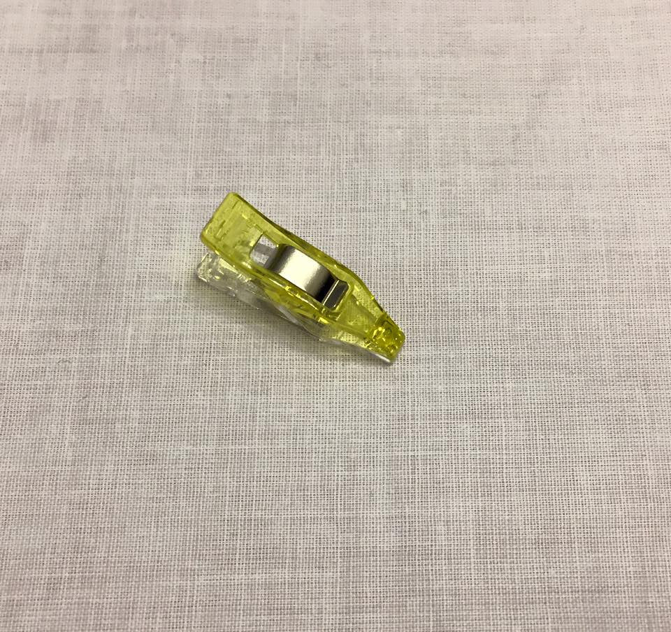 Clover Stoffklammern 1 Stk. gelb mini