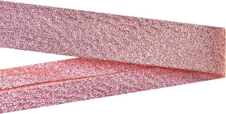 Schrägband Glitzer rosa