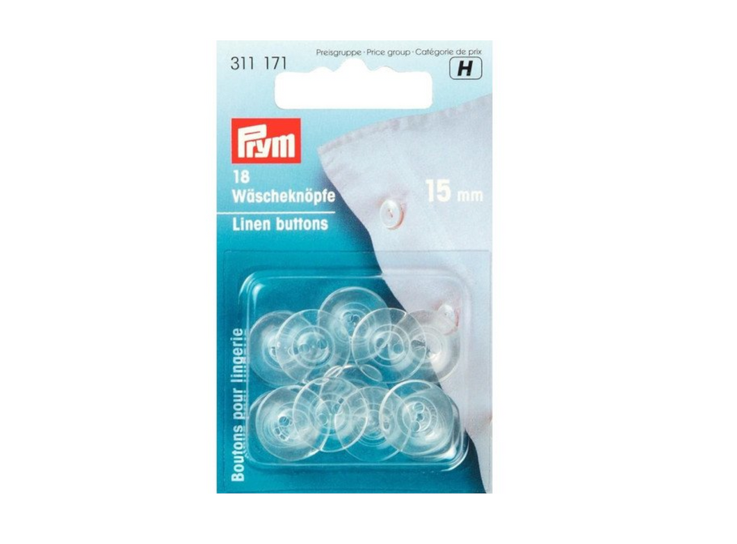 Prym Wäscheknöpfe 15mm Kunststoff