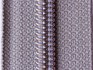 Endlos-Reißverschluss metallisierter Reißverschluss silber grau dunkelgrau