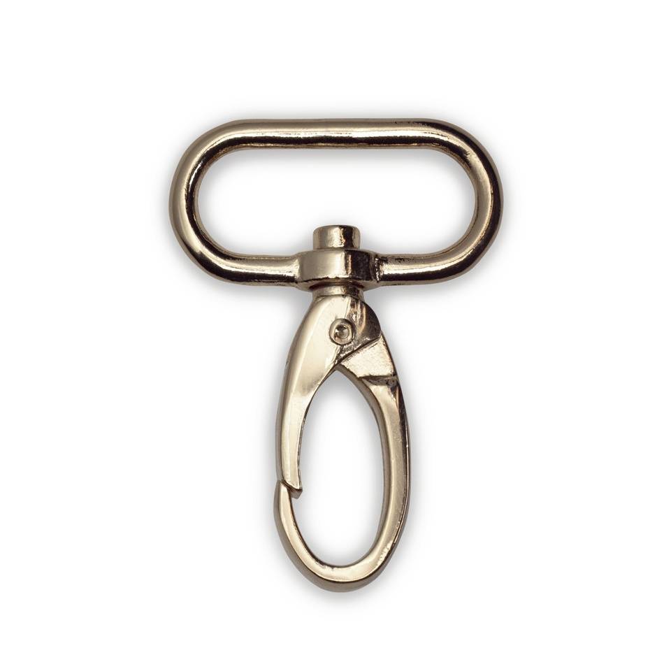 Karabinerhaken 25 x 45mm gold