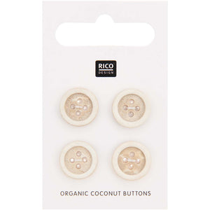 Rico Design Kokosnuss Knöpfe 13mm