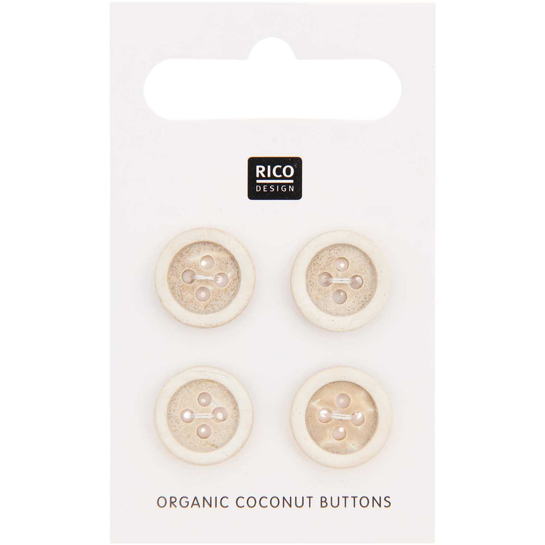 Rico Design Kokosnuss Knöpfe 13mm