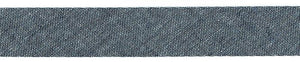 Schrägband Uni Jeans jeansblau