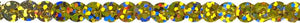 Paillettenborte einreihig 6mm gold