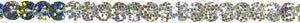 Paillettenborte einreihig 6mm silber