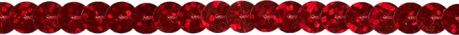 Paillettenborte einreihig 6mm rot