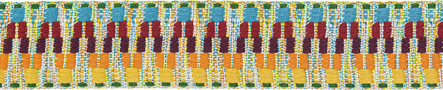 Gurtband 40mm Zickzack beidseitig multicolor