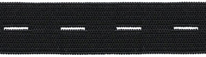 Gummi Knopfloch 18mm schwarz